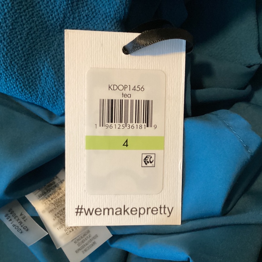 Kensie Pebble Puff Sleeve Crepe Faux Wrap Dress, size 4 - Picture 15 of 16